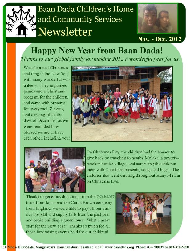 Nov Dec 2012 Newsletter