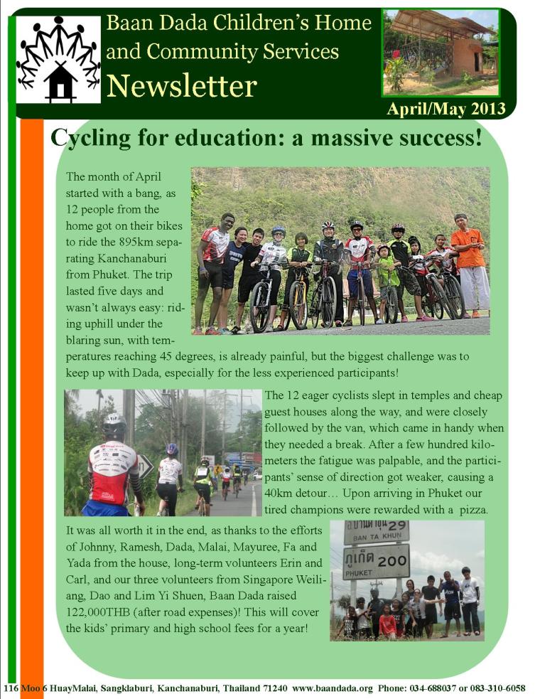 April May newsletter page1
