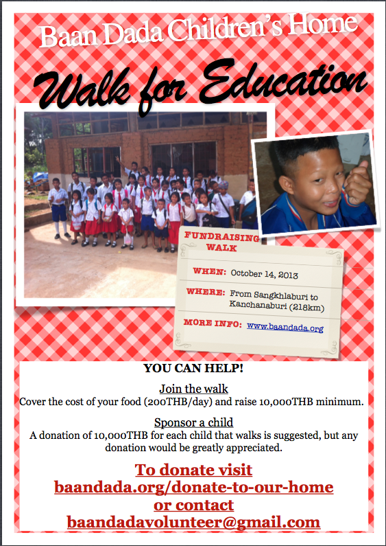 Walk for Education flyer
